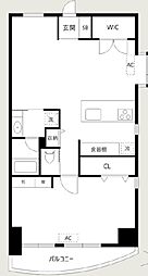 鶴見ワンダーランド 2階1LDKの間取り