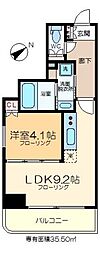 リバーパーク門前仲町 6階1LDKの間取り