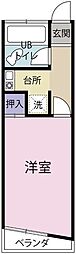 進栄荘 1Kの間取図画像