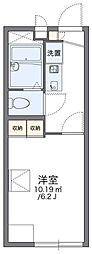 レオパレスヘリオードル 1Kの間取図画像