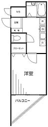 メインステージ東神田 1Kの間取図画像