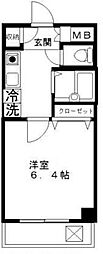 プリズム幕張本郷 1Kの間取図画像
