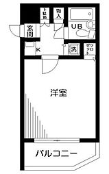 日神パレステージ西麻布 1Kの間取図画像