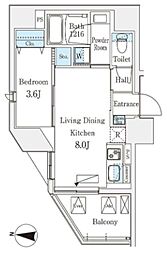 DUOFLATS池袋 1LDKの間取図画像