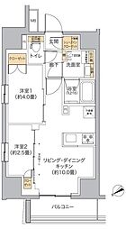 リビオメゾン新宿west 2LDKの間取図画像