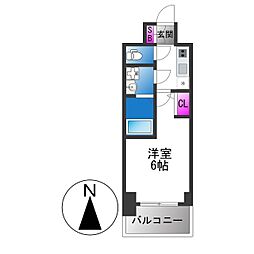 S-RESIDENCE布施aventra 1Kの間取図画像