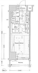 ブライズ方南町 1Kの間取図画像