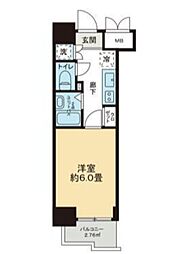 ルーブル文京音羽 1Kの間取図画像
