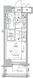 ベルグレード川崎AZ 1Kの間取図画像
