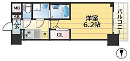 アドバンス神戸マーレ 1Kの間取図画像