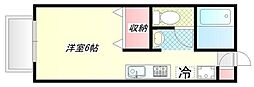 Bros.F ワンルームの間取図画像