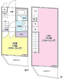 SILVERADO広尾 1LDKの間取図画像