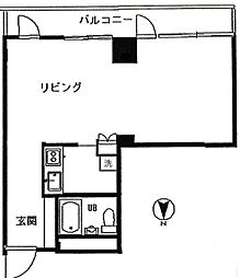 グランドメゾン麻布一の橋 1Kの間取図画像