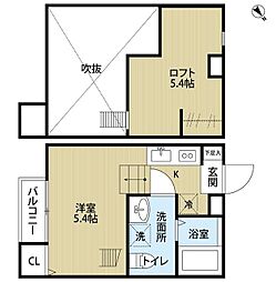 パーリッシィ稲毛 ワンルームの間取図画像