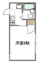 リッチハウス 1階ワンルームの間取り