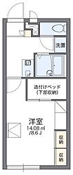 レオパレスオユミ2 1Kの間取図画像