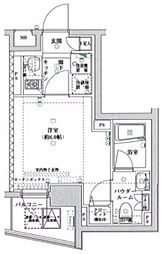 スパシエジーベック亀戸 1Kの間取図画像