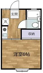 リバーサイド多摩川 1Kの間取図画像