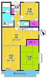 グランデ・サホダ 3DKの間取図画像