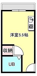 シャトル新金岡 ワンルームの間取図画像