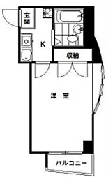 エトワール・モリタ 1Kの間取図画像