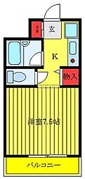 菱和パレス池袋本町 1Kの間取図画像