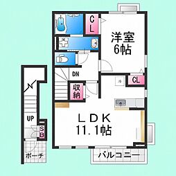 ソレアードユニティ1 1LDKの間取図画像