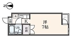 アメニティコウヤマ第15ガーデン 1Kの間取図画像