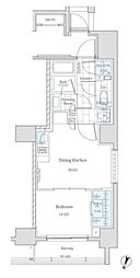 TheParkOne's神田 1DKの間取図画像