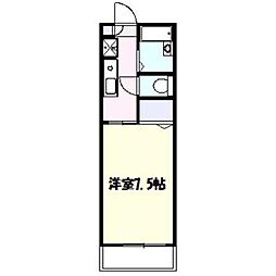 アルカディア宮崎台 1Kの間取図画像