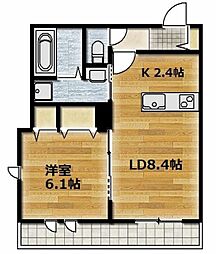 Ａｒｔｈｕｒ 3階1LDKの間取り