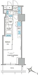 ルフォンプログレ北新宿 1LDKの間取図画像