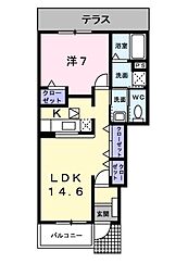デスパシオ 1LDKの間取図画像