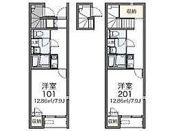レオネクストWindBell 1Kの間取図画像