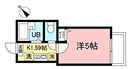 CasaDelSoleIKUTA 1Kの間取図画像