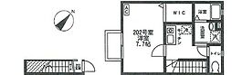 ラ・フルールK 1Kの間取図画像