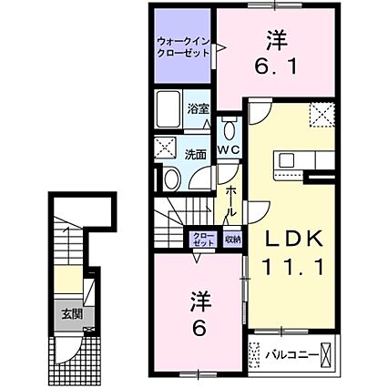 レクランエムII_間取り_0
