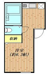 MAHALOTERRACE雷門 ワンルームの間取図画像