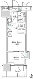 ブルックサイドレジデンス木場 1DKの間取図画像