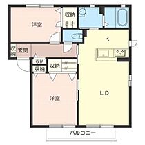 アンシャンテ 00202 ｜ 山梨県甲府市古上条町491（賃貸アパート2LDK・2階・58.10㎡） その2