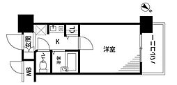 サンテミリオン品川戸越 1Kの間取図画像
