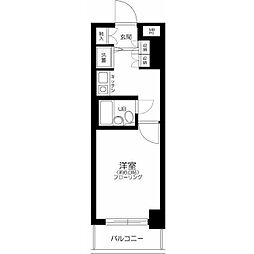 藤和シティスクエア練馬 4階1Kの間取り