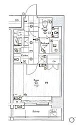 MAKESDESIGN門前仲町 1Kの間取図画像