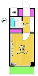 リーセントパレス多摩 1Kの間取図画像