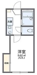 レオパレスアームス 1Kの間取図画像