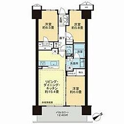 レジデントプレイス西葛西 3LDKの間取図画像