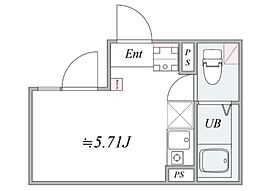 BASE祐天寺 ワンルームの間取図画像