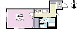 アパルトマンハクタ 1Kの間取図画像