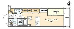 コンフォリア北沢 1LDKの間取図画像