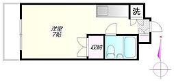 ロッキーヒルズ自由ケ丘 ワンルームの間取図画像